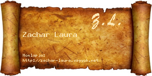 Zachar Laura névjegykártya